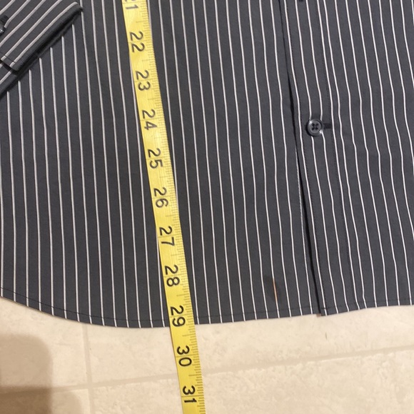 Mens EXPRESS L/S Button Down! Vertical Stripes! Dress Shirt LARGE Brand NEW!🔥🎄 - Picture 9 of 15